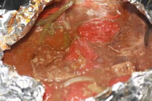 Best Savory Swiss Steak Creole made in a foil pouch