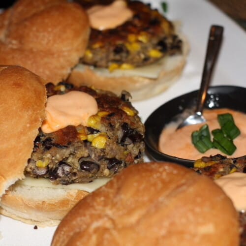 Black bean veggie burgers