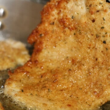 Pork cutlets in the frying pan