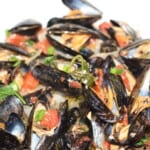 Mussels with Tomatoes & Wine Sauce