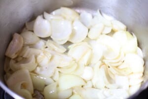 Sauté onions for onion soup
