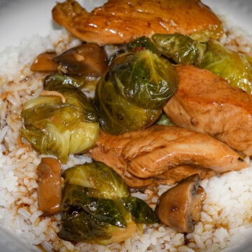 Teriyaki Chicken and Brussels Sprout Stir Fry