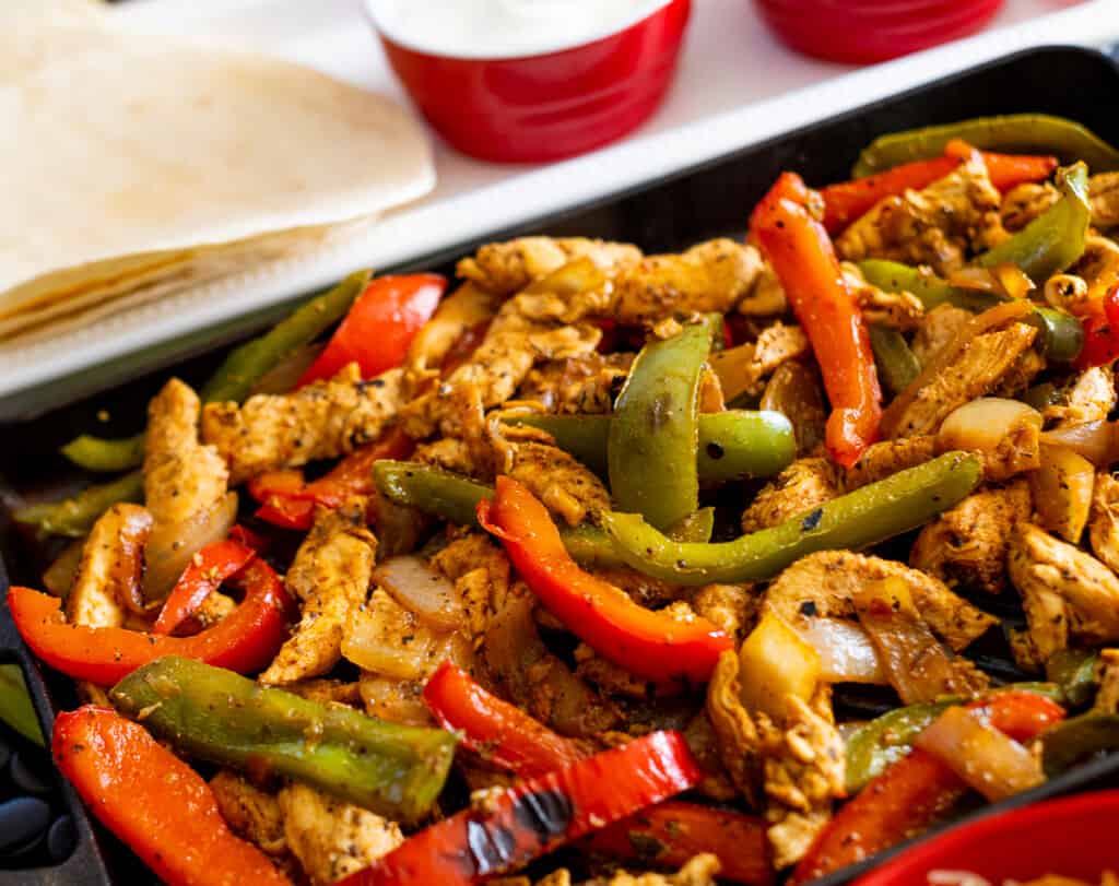 Skillet Chicken Fajitas - STOCKPILING MOMS™